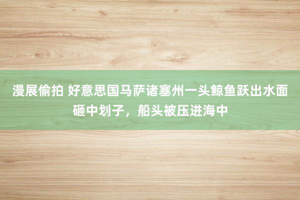 漫展偷拍 好意思国马萨诸塞州一头鲸鱼跃出水面砸中划子，船头被压进海中