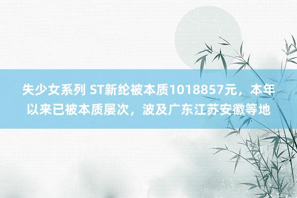 失少女系列 ST新纶被本质1018857元，本年以来已被本质屡次，波及广东江苏安徽等地