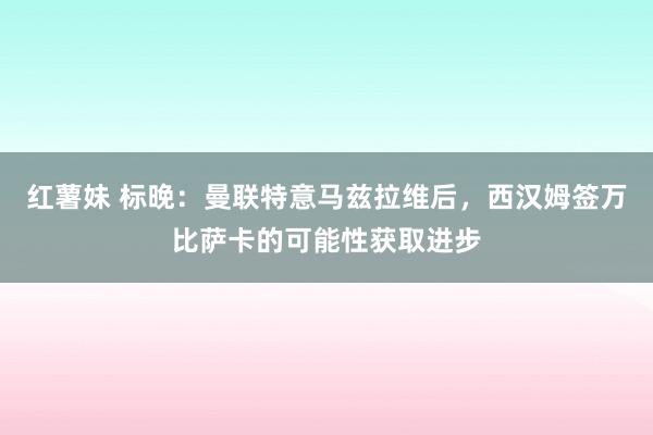 红薯妹 标晚：曼联特意马兹拉维后，西汉姆签万比萨卡的可能性获取进步