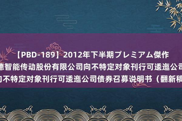 【PBD-189】2012年下半期プレミアム傑作選 中汗漫德: 宁波中汗漫德智能传动股份有限公司向不特定对象刊行可逶迤公司债券召募说明书（翻新稿）