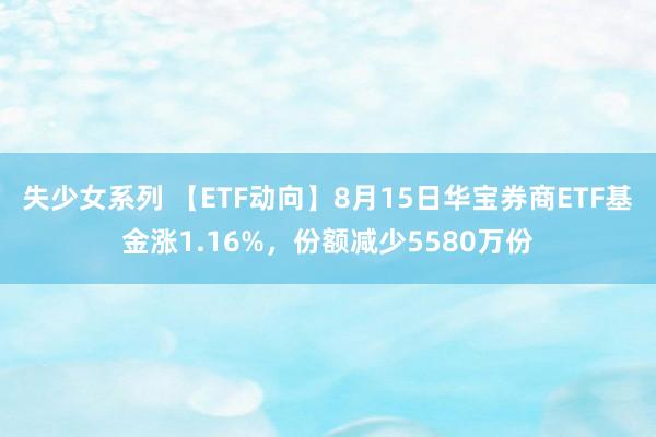 失少女系列 【ETF动向】8月15日华宝券商ETF基金涨1.16%，份额减少5580万份