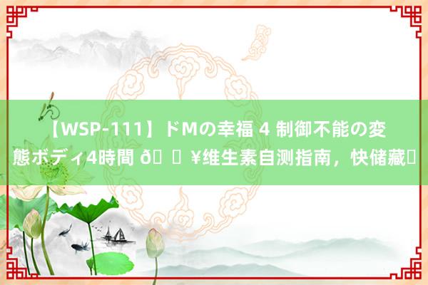 【WSP-111】ドMの幸福 4 制御不能の変態ボディ4時間 ?维生素自测指南，快储藏❗