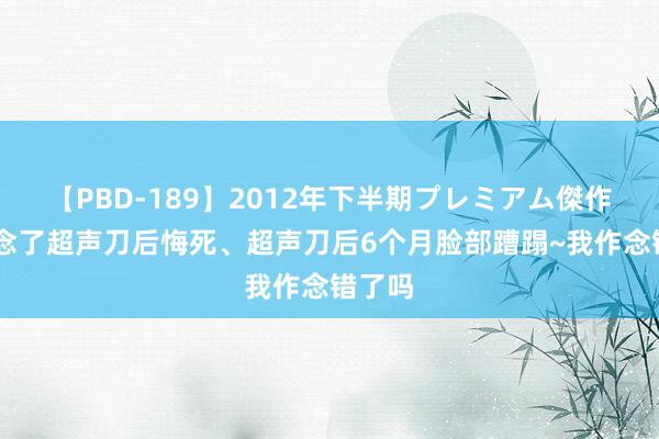 【PBD-189】2012年下半期プレミアム傑作選 作念了超声刀后悔死、超声刀后6个月脸部蹧蹋~我作念错了吗